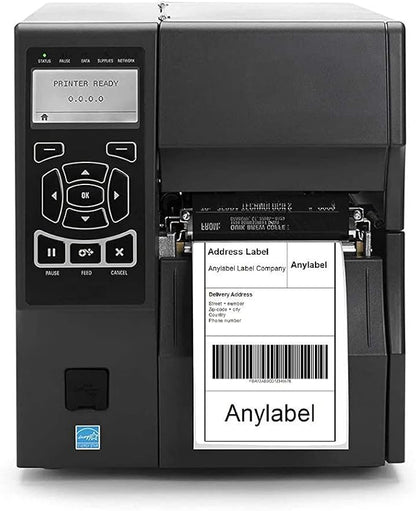 4"x 6" Multipurpose Direct Thermal Labels 3" Core Compatible for Zebra Industrial Printers Adhesive & Perforated (1 Roll, 1000 Labels/Roll)