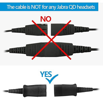 VT 3.5mm-Cable for Plantronic-QD headsets Smartphones-Mobile - Laptop PC Connected with Single 3.5mm Jack Port (PLT-QD)