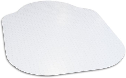 Evolve Modern Shape 42"x 56" Clear Office Chair Mat with Lip for Low and Medium Pile Carpet, Made in The USA by Dimex, C5D5001J