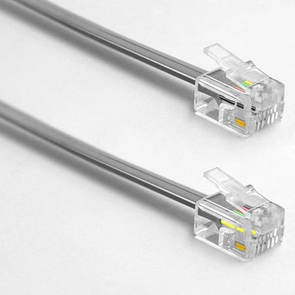 NECABLES 2Pack Phone Cord 6ft Telephone Cord Phone Cable RJ11 6P4C Male to Male for Landline Phone and Fax - 6 Feet