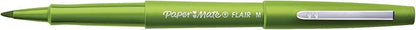Paper Mate Flair Felt Tip Pens, Medium Point with Women’s Closet Adult Colouring Book - Assorted Colours, Count of 20