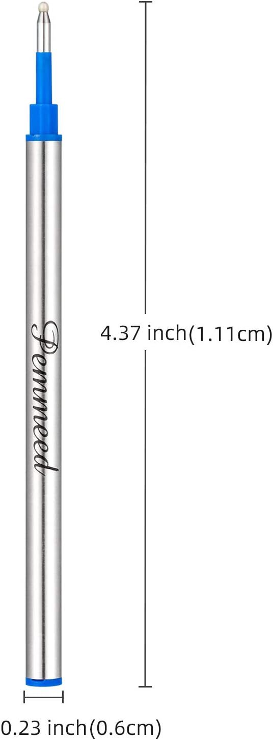 Rollerball Pen Refills Work for Original for G5/G6/G8 Pens, Pen Refills, Gel Ink Metal Standard Size Fine Point 0.7mm(5black +5blue) (Pack of 10)