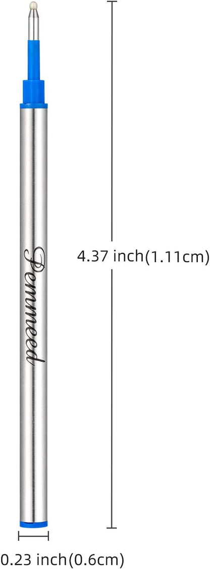Rollerball Pen Refills Work for Original for G5/G6/G8 Pens, Pen Refills, Gel Ink Metal Standard Size Fine Point 0.7mm(5black +5blue) (Pack of 10)