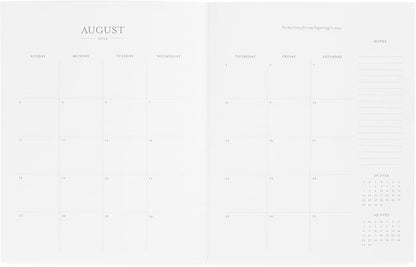 2024-2025 Sugar Paper Academic Monthly Planner, Black and Cream Swiss Dot, 12 months, August 2024 - July 2025, Month At A Glance Format