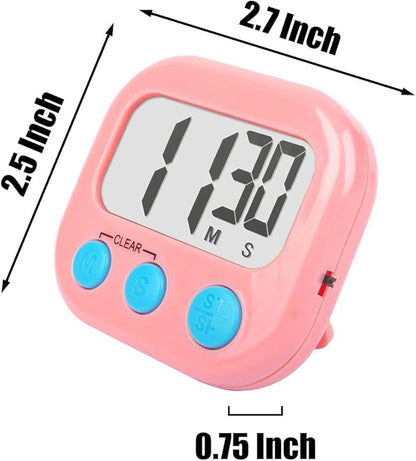 Classroom Timers for Teachers Kids Large Magnetic Digital Timer 4 Pack Pink White