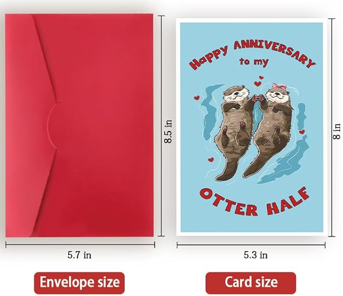 Anniversary Card Gift for Wife, Husband,Boyfriend or Girlfriend,Romantic Anniversary Card for Men Women,Wedding Anniversary Cards for Him Her,Love Card for Couple