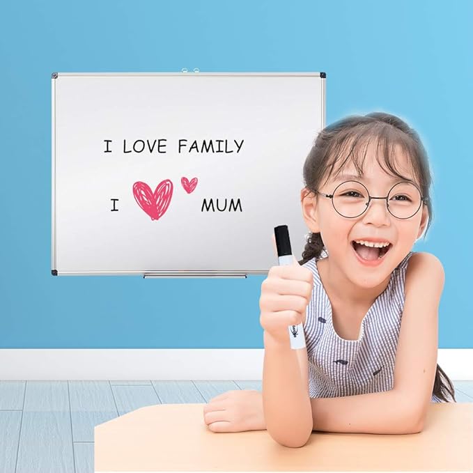 XIWODE Magnetic Dry Erase Board, Wall-Mounted whiteboard, 12 x18 inches, Exquisite Writing Board, Silver Aluminum Frame, Durable, Smooth Board Surface is Easy to Write and Clean