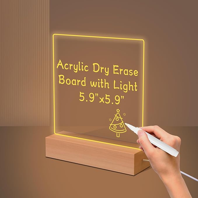 Gifts for Women Men Girls-Personalized DIY Night Light Message Board with Erasable Pen,Room/Home/Office Décor,Best Gift for Mother's Day/Father'sday/Birthday/Wedding/Anniversary