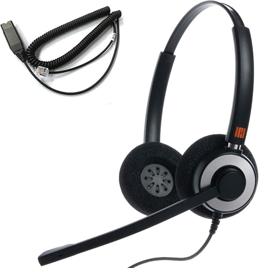IPD IPH-165 Phone Headset with Noise Cancelling Microphone for Office and Call Center-Compatible with Avaya 1608 1616 9601 9608 9611 9611G 9620 9621 9630 9631 9640 9641 9650 9670 J139 J159 J169 J179