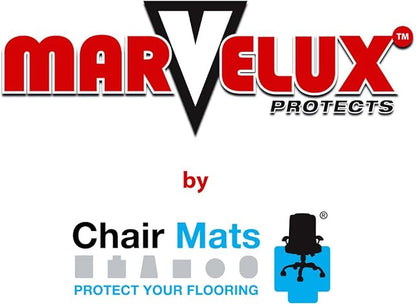 Marvelux Office Chair Mat for Low Pile Carpets 36" x 48” Clear Vinyl Protector Mat for Under Desks, Rectangular PVC Carpeted Floor Mat for Gaming Chairs and Computer Desks, Shipped Flat