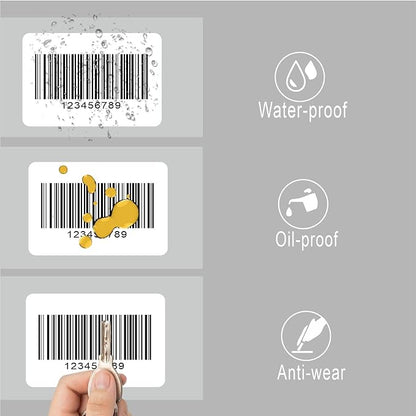 Hybsk 3x2 inch Direct Thermal Labels for Barcodes, Address, Compatible with Rollo Label Printer & Zebra Desktop Printers (3"x2",48 Rolls White)
