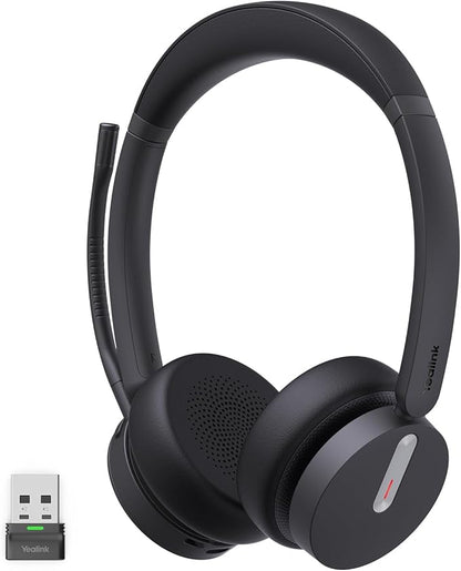 Yealink BH70 Teams Wireless Headset with Mic, Bluetooth Headsets for Work, Long Battery Life of 35h Talking, 147g Lightweight for All-Day Wearing, with 3 Noise Cancelling Microphone for Clear Calls