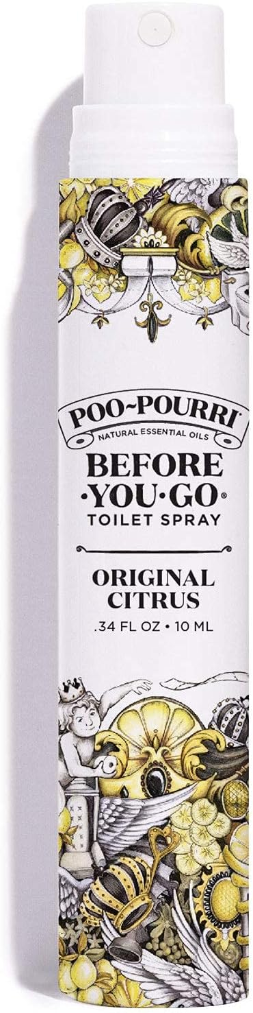 Poo-Pourri Before-You-Go Toilet Spray, Original Citrus, Travel Size 10 mL - Lemon, Bergamot and Lemongrass