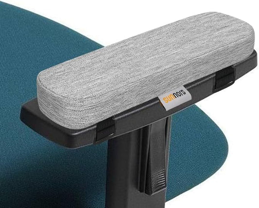 Memory Foam Office Chair Armrest Pads, Comfy Desk Chair Arm Rest Cover for Elbows and Forearms Pressure Relief(Set of 2)