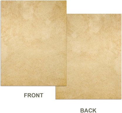 Stationary Paper for Writing Letters - Vintage Antique Letterhead Paper, Letter Size Stationery Writing Paper, 50 Sheets Double-Sided Invitation/Decorative Printer Paper, 8.5" x 11"