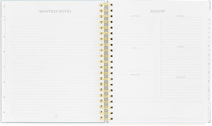 2024-2025 Sugar Paper Academic Large Weekly Spiral Planner, Blue Stripe, August 2025 - July 2024, Daily, Weekly, Monthly Formats, Hourly Planning