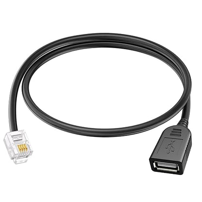 Rj11 To Usb Telephone Line Adapter, Rj11 6p4c Male To Usb Female Modem Converter, Used For Telephone Communication, Fax Machines, Modulation And Demodulation Adapters (Rj11 male to USB female30cm)