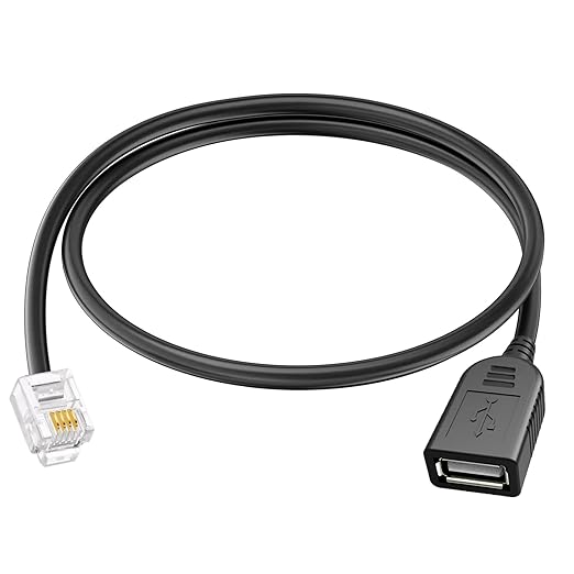 Rj11 To Usb Telephone Line Adapter, Rj11 6p4c Male To Usb Female Modem Converter, Used For Telephone Communication, Fax Machines, Modulation And Demodulation Adapters (Rj11 male to USB female30cm)