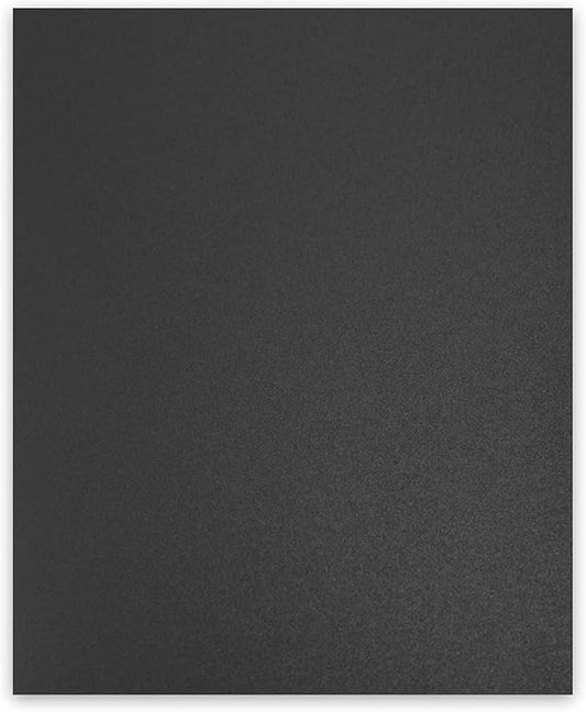 Binditek 500 Pack 12 Mil Sand-Textured Polycover - Midweight for Business Reports and Proposals - Lightly Textured Sand Finish - with Square Corners, Un-Punched, Black Color, Office Supplies