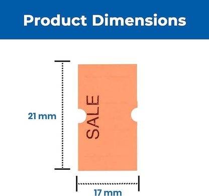 Sale Fluorescent Red Perco Labels for Perco 2 Line Labeler Gun - 10 Sleeve, 60,000 "Sale Labels for Perco 2 Line Date Guns