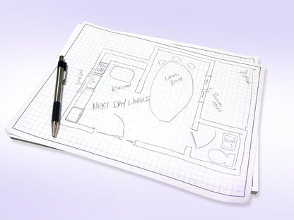 Graph Paper Pad for Blueprint Drawings, Drafting, Engineering Drawing, and Planning - Graph Paper 8.5x14 Blueprint Quadrille Grid Paper Pads with Blue Lines, High Brightness 50 Sheets (5-Pack)