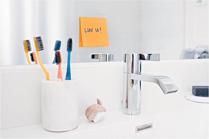 Post-it Super Sticky Notes, 12 Sticky Note Pads, 3 x 3 in., School Supplies, Office Products, Sticky Notes for Vertical Surfaces, Monitors, Walls and Windows, Energy Boost Collection