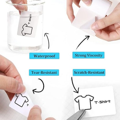 Phomemo Labels - Sticker Thermal Label for M110/M100/M108/M120/M220/M221/M120/M200 Label Printer, 1.57"x1.18"(40x30mm),Phomemo M110 M100 Labels, 690 Labels/3Roll, Square, Black on White
