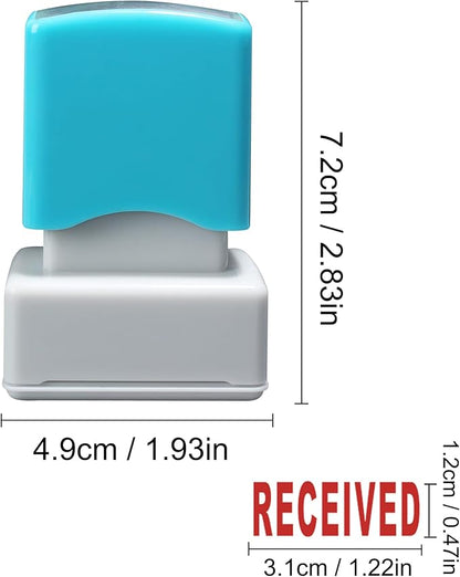 WAFJAMF Received Stamps–Received Self Inking Rubber Stamp Red Ink Message Stamp-Medium