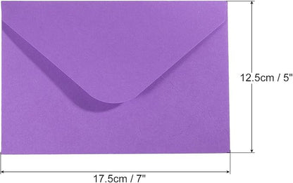 PATIKIL Mini Envelopes, 50 Pack Gift Cards Business Cards Envelope for Invitation Graduation, Purple