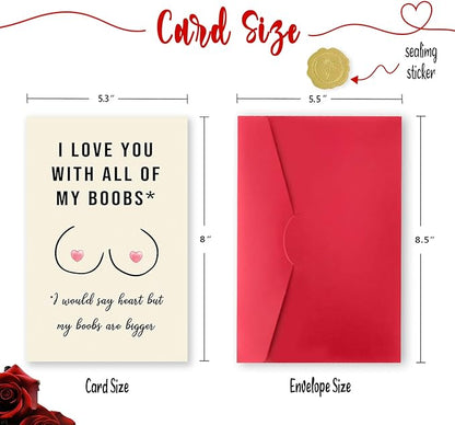 Valentines Day Gifts for Him, Funny Valentines Day Card for Husband Boyfriend, Naughty Valentine's Day Card Gifts for Fiance, Happy Anniversary Card Gifts for Men