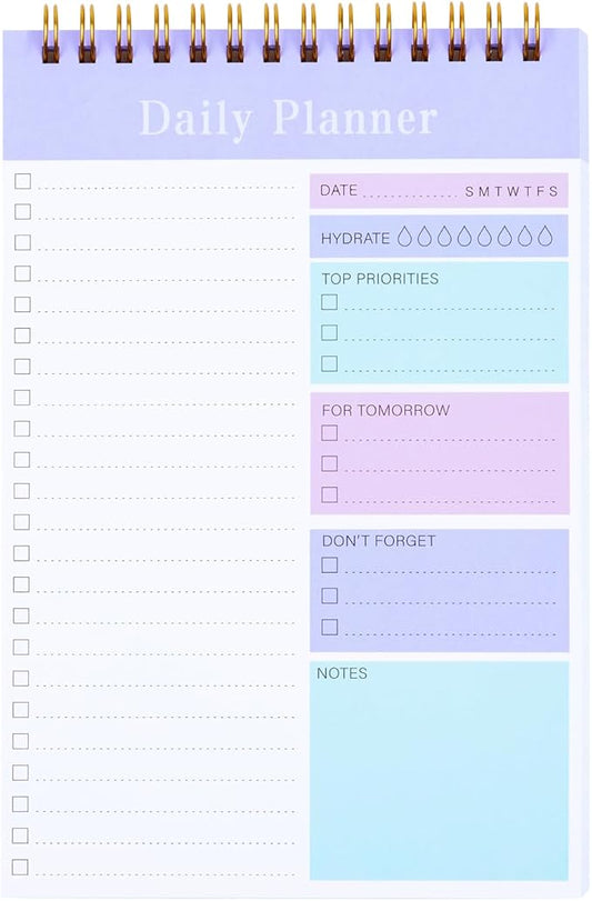 Undated Daily Planner 2024, 52 Sheets To Do List Notebook, 5.2"x7.8" Daily Planner Notepad for School/Office Supplies