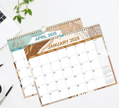 2025 Calendar - Calendar 2025-2026 18 Month Planner from January 2025 to June 2026, Calendar 2025 with Thick Paper, 11" x 14.5", Gold Leaf