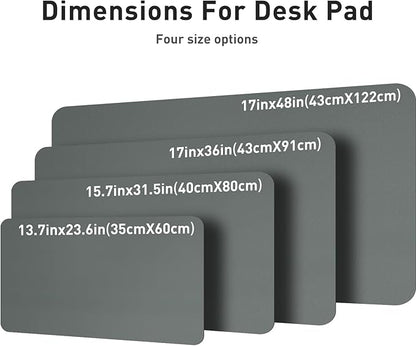 Aothia Leather Desk Pad Protector, Large Mouse Pad, Office Desk Mat, Non-Slip PU Leather Desk Blotter, Laptop Desk Pad, Waterproof Desk Writing Pad for Office and Home (Jungle Green, 23.6" x 13.7")