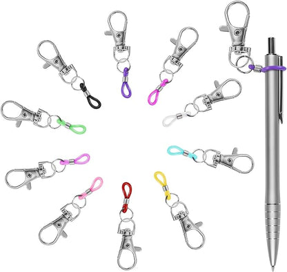 10PCS Retractable Pen Holders - Clip on Pens for Badge Reel, Perfect Pen Holder for Lanyard, Nurses, and X-ray Marker Holder