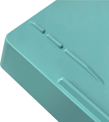 Acrimet Stackable Letter Tray 4 Tier Side Load, Plastic, Desktop File Organizer (Solid Green Color)
