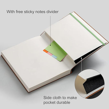 AHGXG Lined Journal Notebook - 320 Numbered Pages Leather Journal for Women, 100gsm Thick College Ruled Paper, Large B5 Softcover Journal for Writing Work School, 7.6'' X 10''-LightGreen