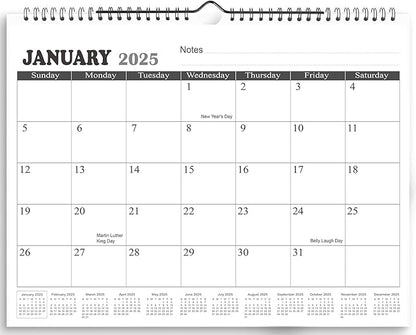 2025 Calendar - 18 Monthly Wall Calendar from Jan. 2025 - Jun. 2026,Large Calendar(11.5'' x 14.5''),2025 Wall Calendar with Notes and yearly calendar, Black