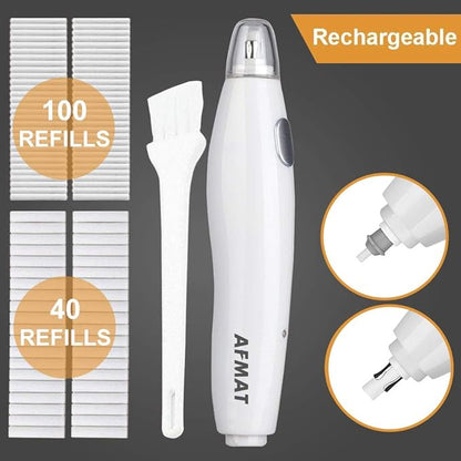 AFMAT Electric Eraser for Artists, 140 Eraser Refills, Rechargeable Electric Eraser for Drawing, Artist Eraser Rechargeable for Drafting, Painting, Sketching, Architectural Plans, Detailer Tool-White