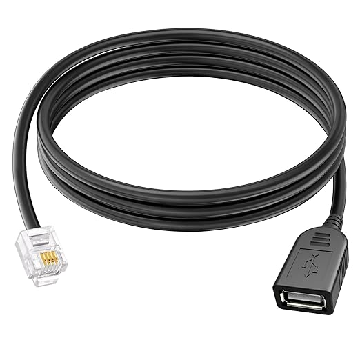 Rj11 To Usb Telephone Line Adapter, Rj11 6p4c Male To Usb Female Modem Converter, Used For Telephone Communication, Fax Machines, Modulation And Demodulation Adapters (Rj11 male to USB female100cm)