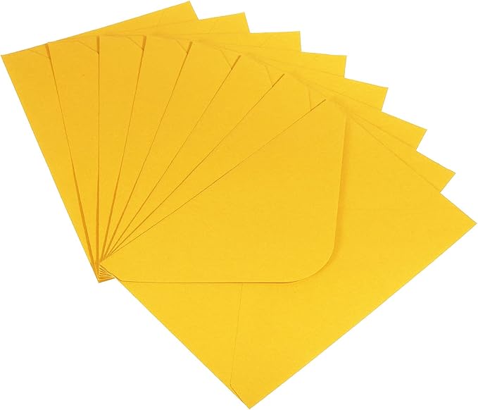 PATIKIL Mini Envelopes, 50 Pack Gift Cards Business Cards Envelope for Invitation Graduation, Yellow