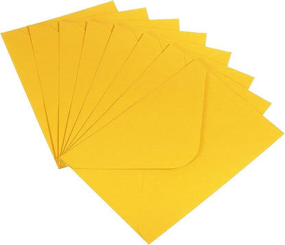 PATIKIL Mini Envelopes, 50 Pack Gift Cards Business Cards Envelope for Invitation Graduation, Yellow