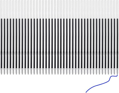 PASISIBICK 3.86 in Blue Ink Refills for Ballpoint Pen with Stylus Tip, Soft Touch Click Pen, 2 in 1 Metal Pens, Medium Point(Pack of 40)