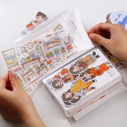 Doraking A6 Storage Folder, Sticker Collecting Album Organization Sheets Book Accessories for Labels Storage Planner Stickers Organizers Collector Recipe Cards Back to School Gifts