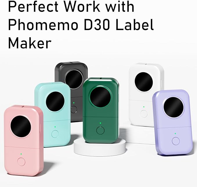 Phomermo D30 Label Maker Tape, Black on Silver Glitter Transparent Label Sticker Thermal Paper Self-Adhesive, 14 x 40mm (1/2" x11/2) 160 Tapes/Roll, 3 Rolls for D30 D35 Q30 Q30S Q31 D30Pro