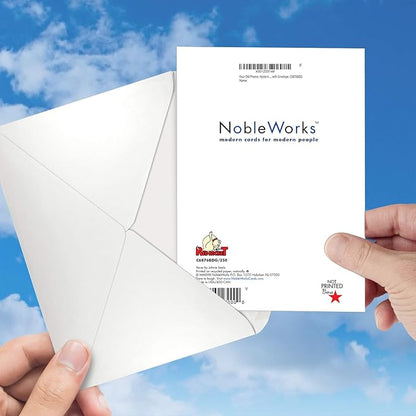 NobleWorks - Funny Happy Birthday Card with Envelope - Congrats Greeting Card, Birthday Fun - Your Old Photos C6876BDG