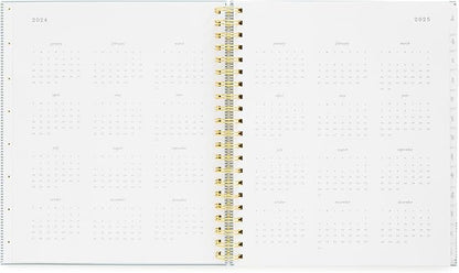 2024-2025 Sugar Paper Academic Large Weekly Spiral Planner, Blue Stripe, August 2025 - July 2024, Daily, Weekly, Monthly Formats, Hourly Planning