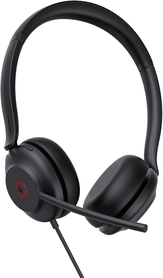 Yealink UH35 Professional USB Headset, Dual Wired Headset with Noise Cancelling Microphone, Call and Music Mode, Lightweight Comfort Design, Stereo, Teams Certified
