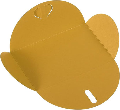 PATIKIL Gift Card Envelopes, 12 Pack Heart Shaped Clasp Small Gift Cards Holder Mini Envelope for Birthdays Weddings, Gold