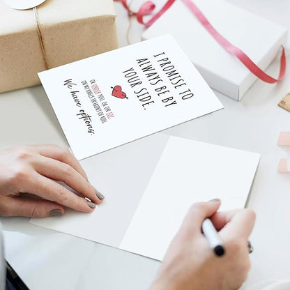 Ogeby Funny Valentines Day Card Gifts for Boyfriend Girlfriend, Cute Valentines Day Gifts for Him Her Husband, I Promise to Always Be by Your Side
