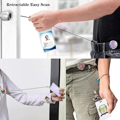 Badge Reels,Nurse Badge Holder,Retractable Badge Reel with Clip ID Card Holders for Office Worker Doctor Nurse
